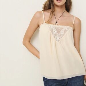 NWT - Reformation Annamarie Top Ivory - Size L